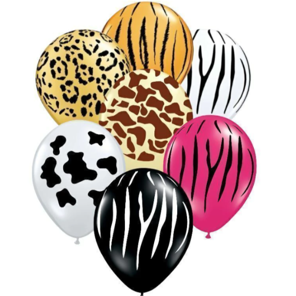 Producto - Globo de látex estampado Animal Print x5u