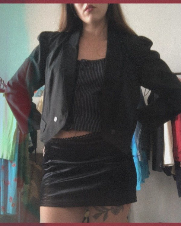 Producto - Saco classic crop 1980s (m)