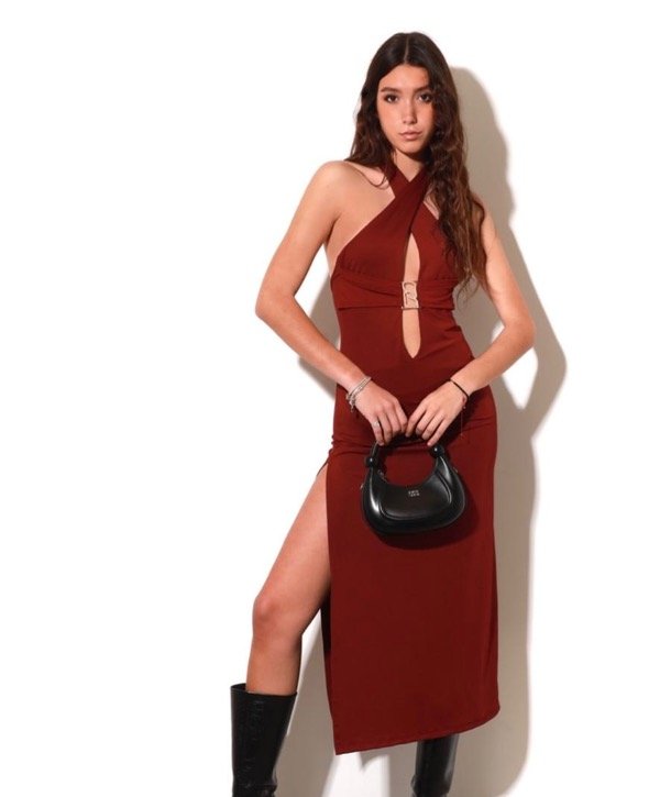 Producto - Vestido Micro Escote Profundo y Hebilla