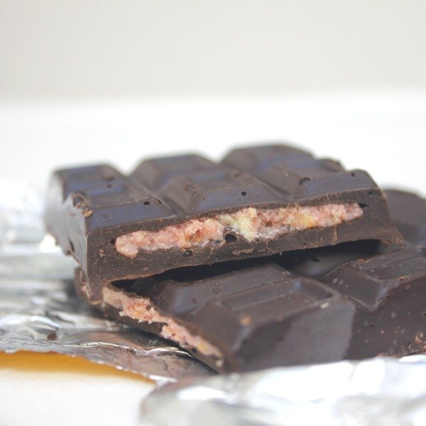 Producto - Tableta rellena  - Frutilla y Chocolate blanco (130 gr.)