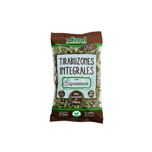 Producto - Tirabuzones integrales con espinacas light