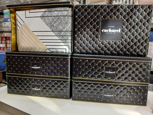 Producto - SÁBANA CACHAREL 2 1/2 PLAZAS TELA PERCAL CON ESTUCHE DE COFRE