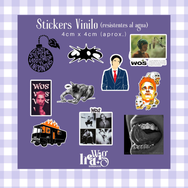 Producto - Pack 10 Stickers Vinilo WOS