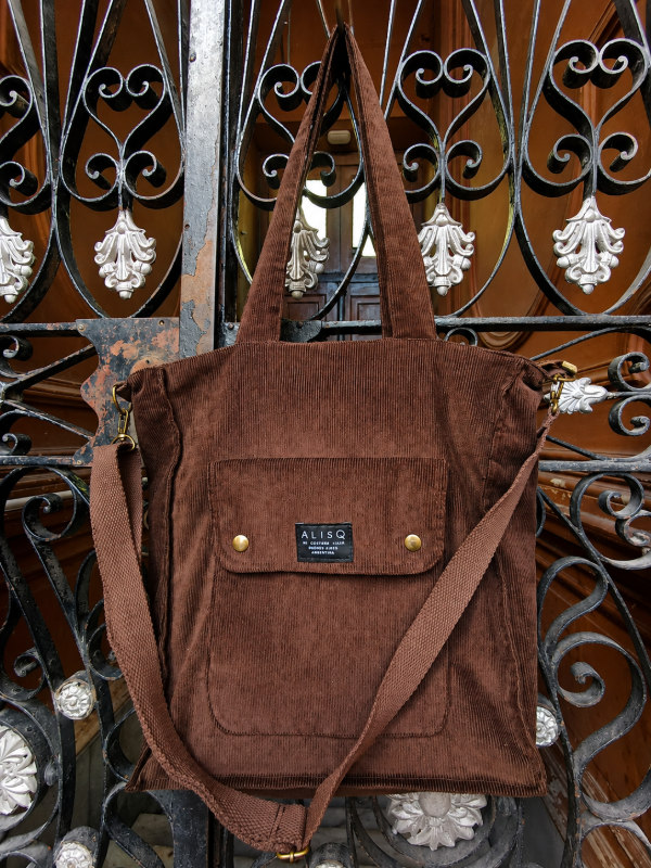 Producto - Bolso AlisQ Corderoy Choco - 0