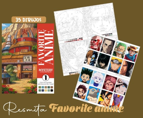 Producto - Resmita para colorear Favorite anime II x32 dibujos - 0
