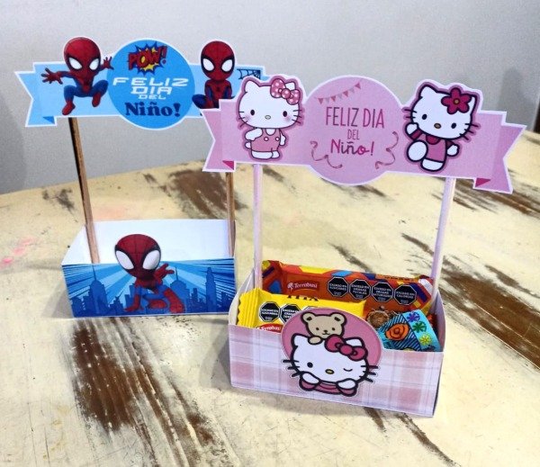Producto - Imprimible Pdf Cajita Regalo Golosinas Dia Del Niño 2 Diseño
