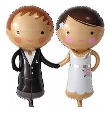 Producto - GLOBO METALIZADO SILUETA NOVIOS