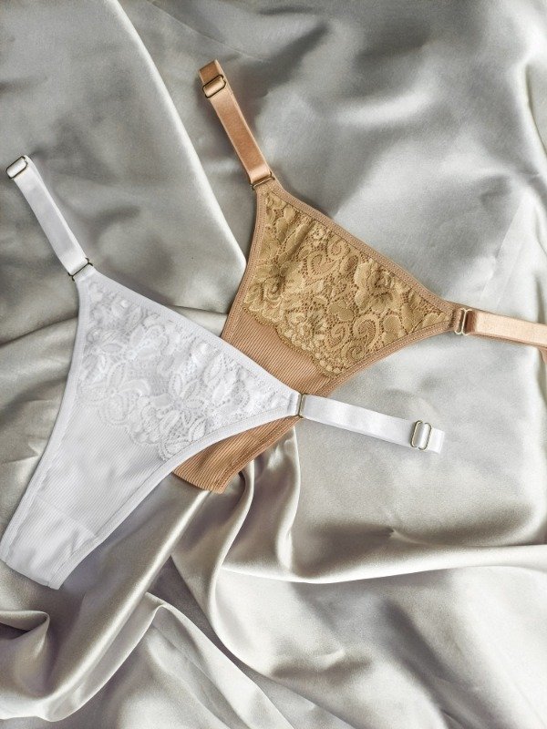 Producto - PACK MORLEY CON PUNTILLA AVELLANA Y BLANCO