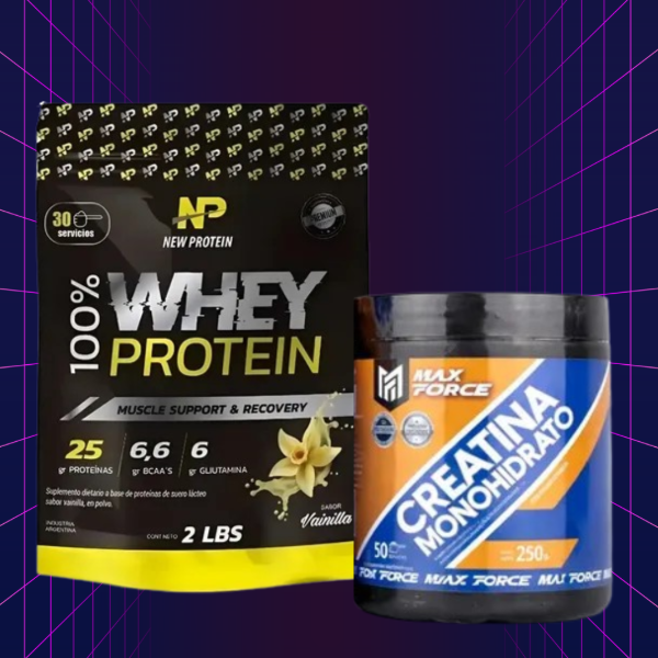 Producto - COMBO MAX PROTEIN - Creatina 250g + Proteina 1kg