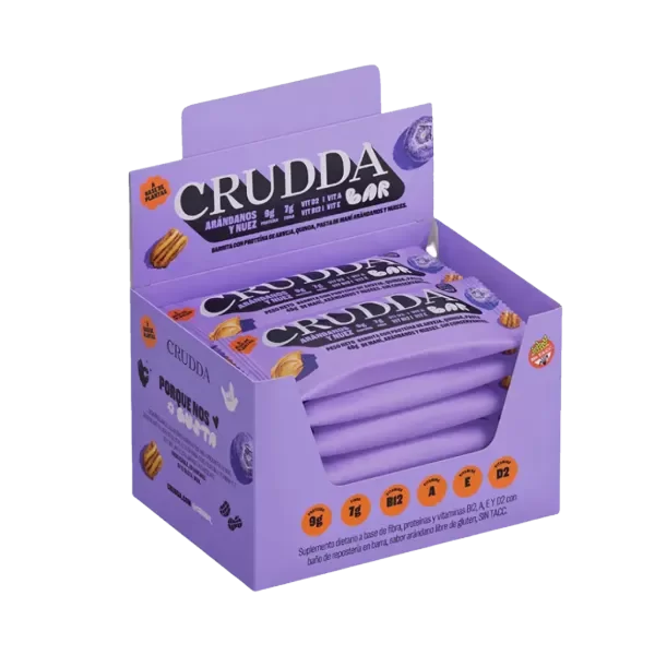 Producto - Crudda Barra De Proteína de Arveja + Vitaminas Box 10 Unidades - 4