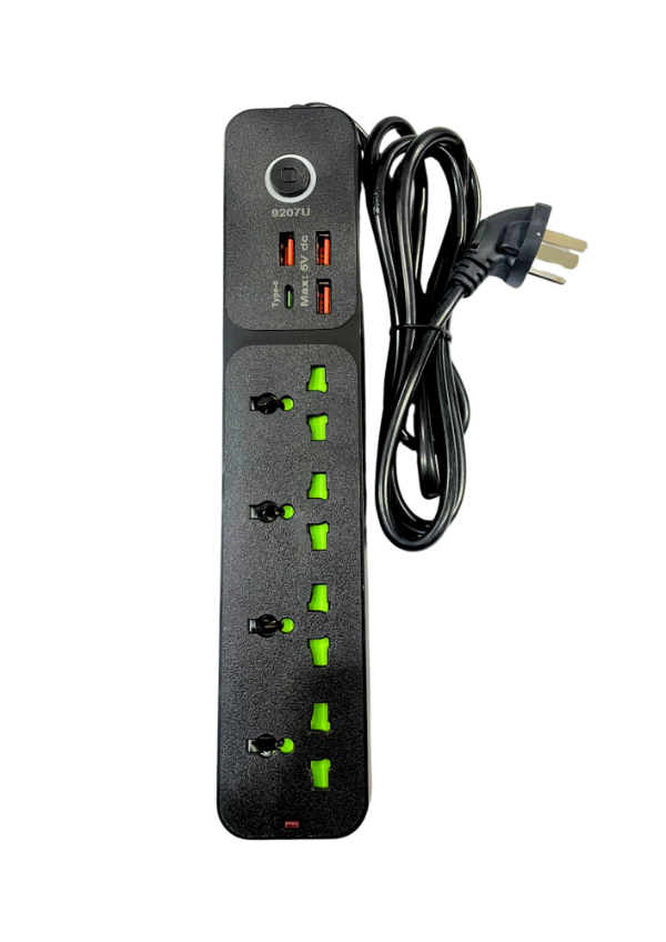 Producto - ZAPATILLA CON 4 PUERTOS, 3 USB Y 1 TC