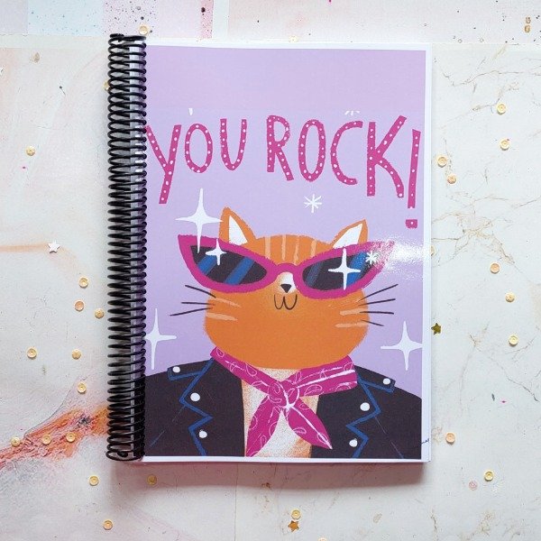 Producto - Cuaderno Universitario - gato rock