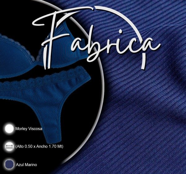 Producto - Morley Viscosa Azul Marino. Ancho: 1.70 mt. (por 1/2 metro)
