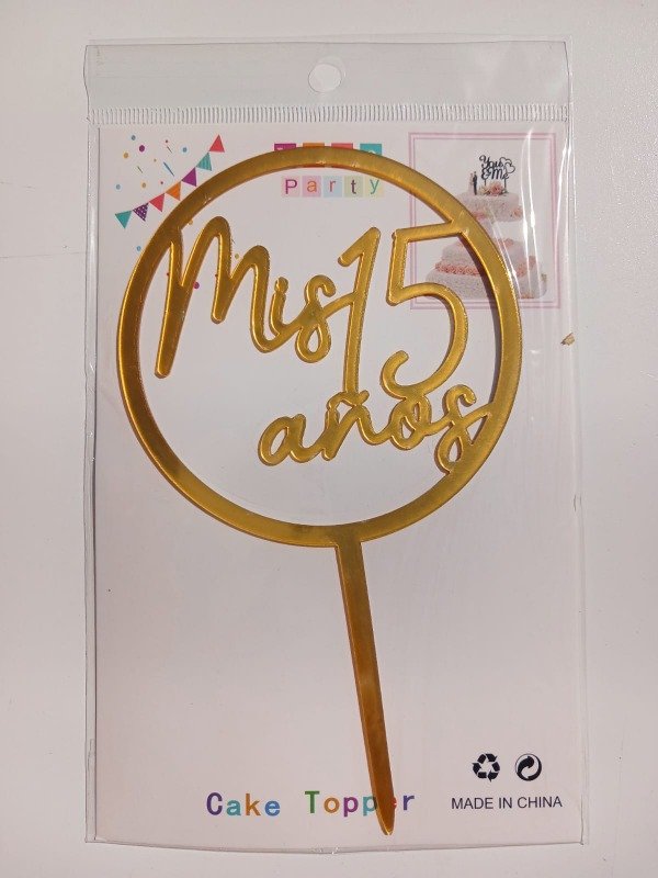 Producto - Cake Topper Acrílico "Mis 15 Años" M08