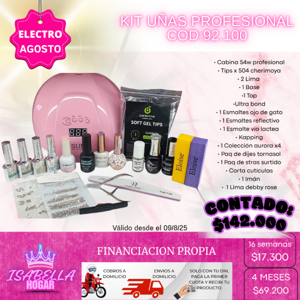 Producto - KIT UÑAS PROFESIONAL. COD:92.100