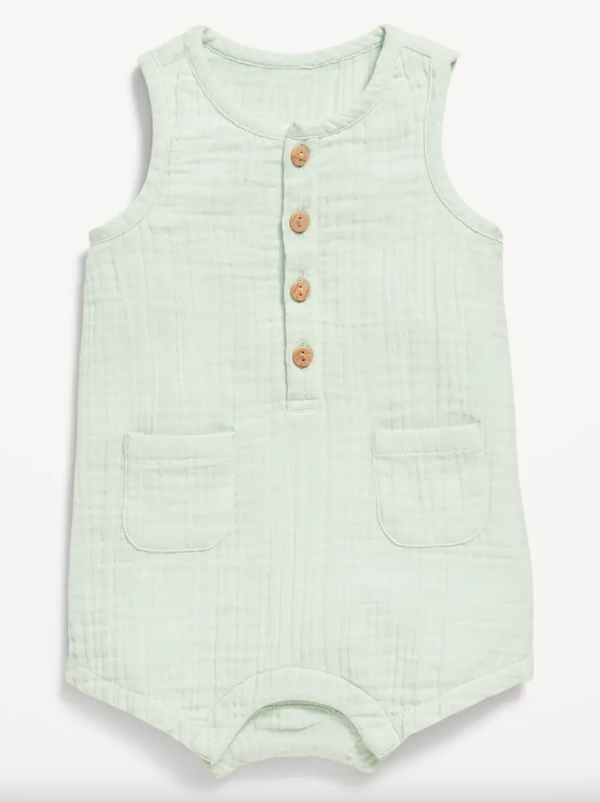 Producto - Enterito Marca OLD NAVY Muselina Verde Seco