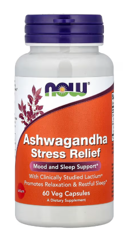 Producto - NOW Foods, Ashwagandha para aliviar el estrés, 60 cápsulas vegetales