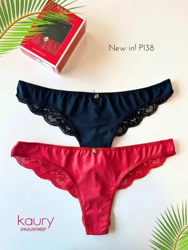 Producto - PACK X2 CULOTTE LESS MICROFIBRA Y ENCAJE - KAURY