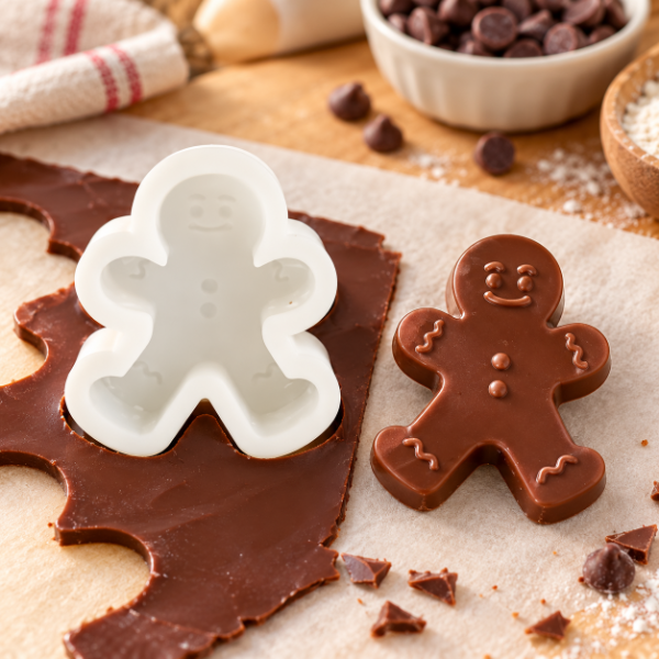 Producto - MOLDE DE SILICONA HOMBRE JENGIBRE NAVIDAD PARA VELA RESINA CHOCOLATE 3C10 8X7CM - 2