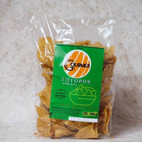 Producto - Totopos mexicanos - 100 Gr - Gourmex