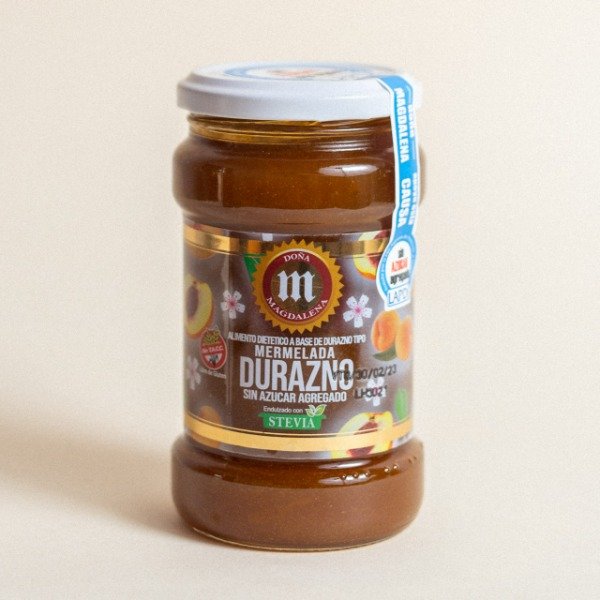 Producto - Mermelada sin azucar libre de gluten de Durazno Doña magdalena x 360grs