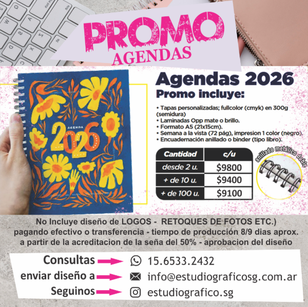 Producto - AGENDAS 2026- Personalizadas!