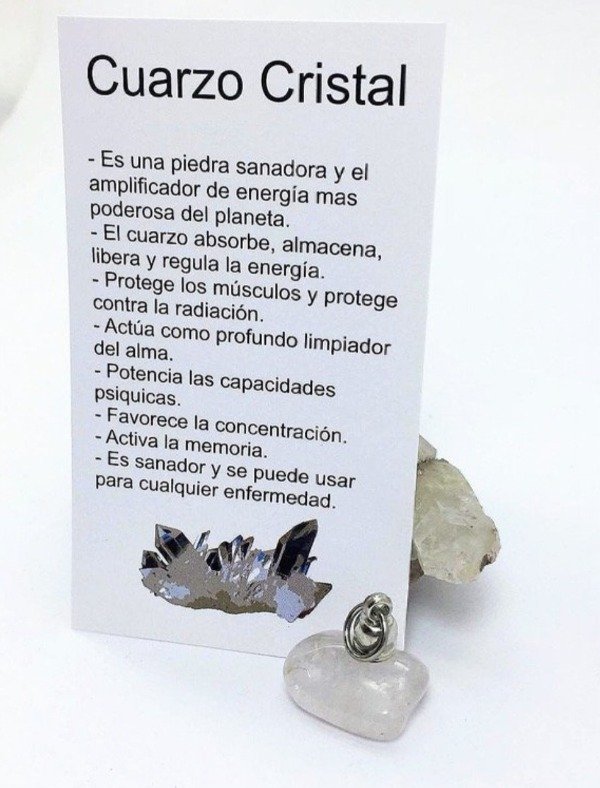 Producto - Dije Cuarzo Cristal 2 a 3cm - 0
