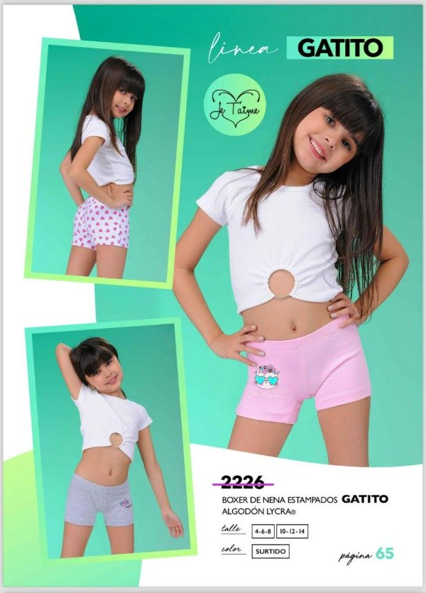 Producto - BOXER NENA X 12 GATITO
