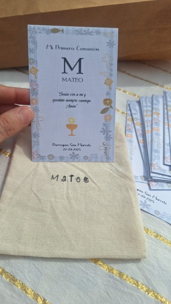 Producto - Estampitas "Mateo" con souvenirs - 0