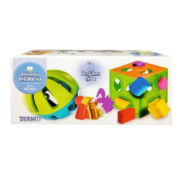Producto - SET DIDÁCTICO - CUBO, SONAJERO Y LLAVE