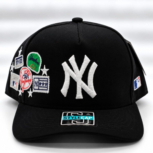Producto - Ny supercap premium ny negra varios logos al costado