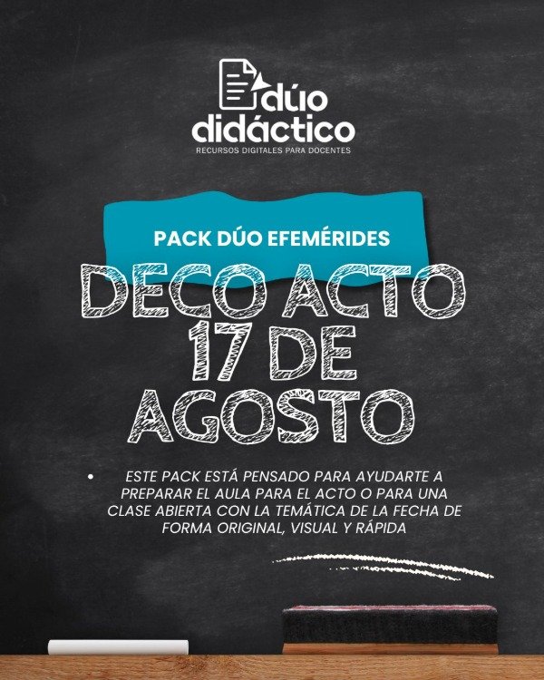 Producto - PACK DUO DECO ACTO 17 DE AGOSTO