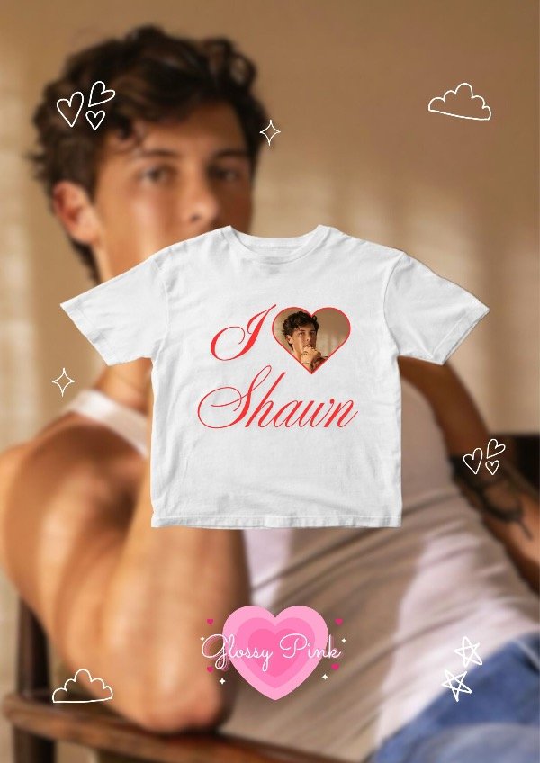Producto - Baby Tee I Love Shawn corazon - DTF