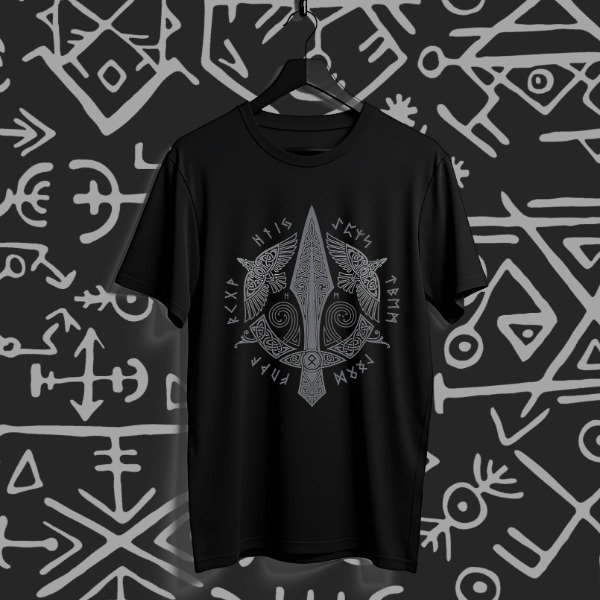 Producto - REMERA Símbolos nórdicos 07 lanza Gungnir