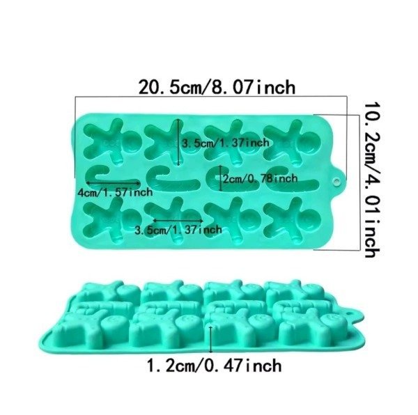 Producto - Molde muñeco de jengibre y bastones - 1