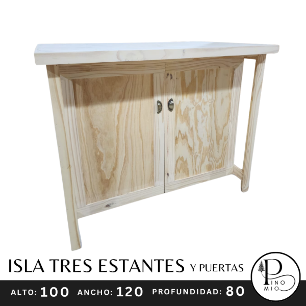 Producto - ISLA TRES ESTANTES Y PUERTAS
