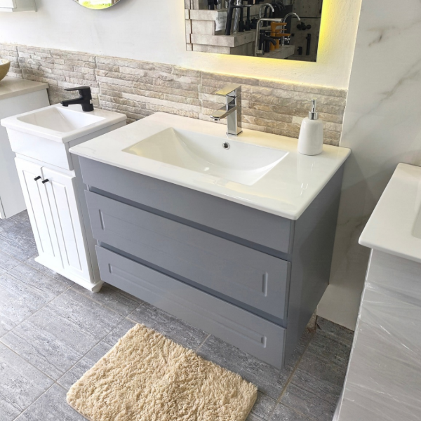 Producto - Vanitory de 80cm colgante gris - 0