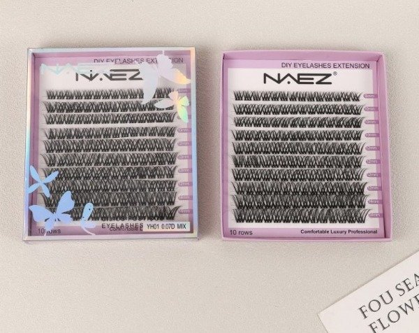 Producto - Pestañas En grupo 10 Filas Mix 8-14mm Modelo 4 - Naez