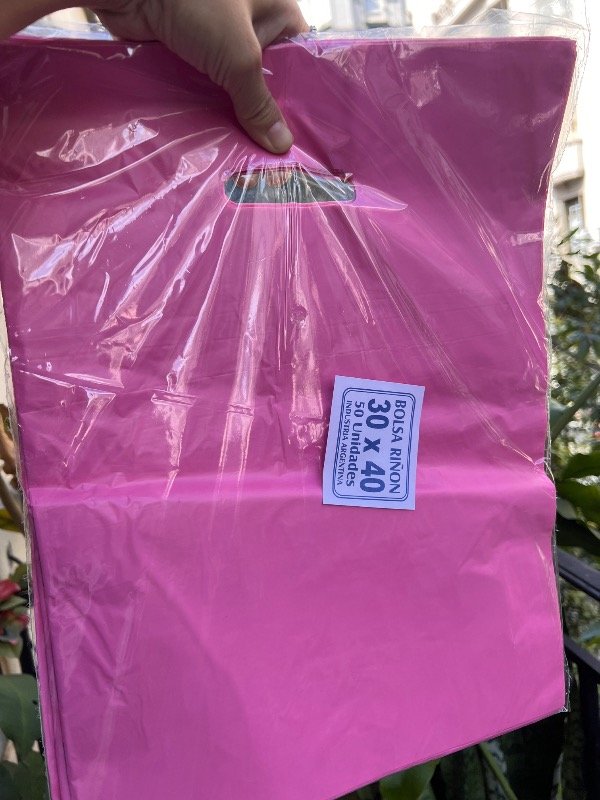 Producto - 50 bolsas riñón 30x40 rosada