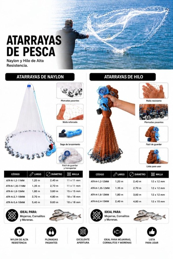 Producto - RED SOMBRILLA ATARRAYA HILO 1.20-1.35-1.80 - 4