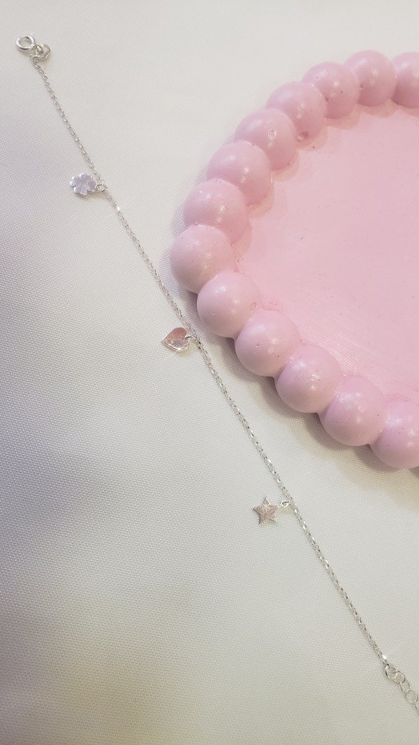 Producto - Tobillera trebol corazon estrella