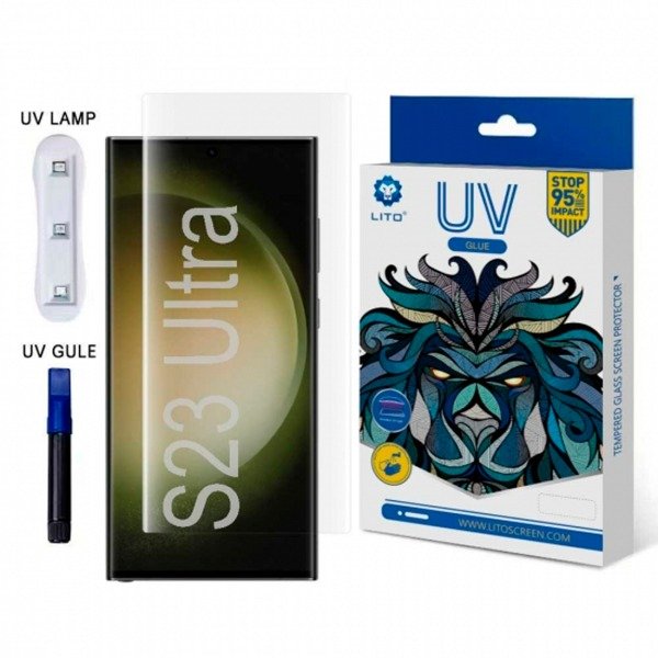 Producto - Vidrio Templado Curvo UV Glass Clear Samsung S23 Ultra