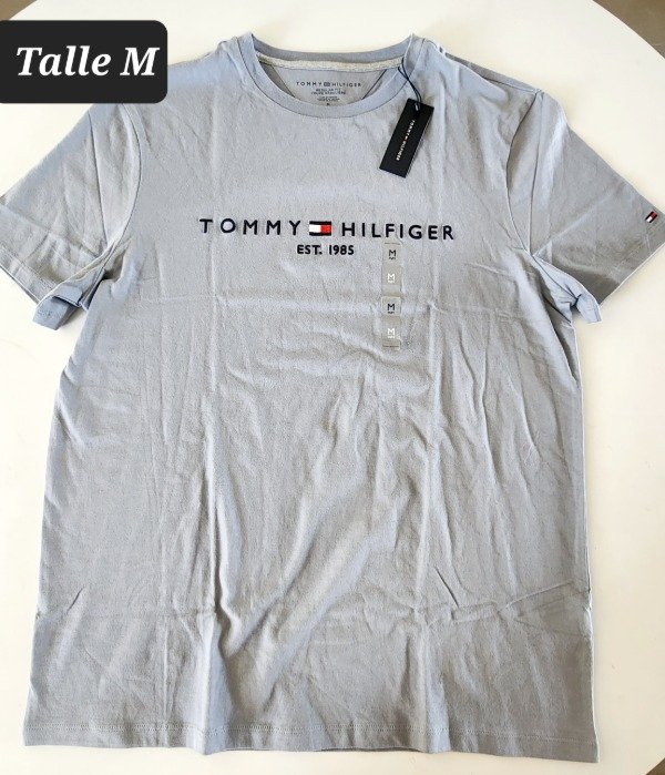Producto - Remera manga corta Tommy Hilfiger talle M celeste