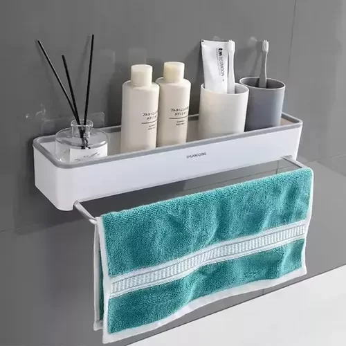 Producto - Estante Organizador Autoadhesivo Con Toallero Retractil