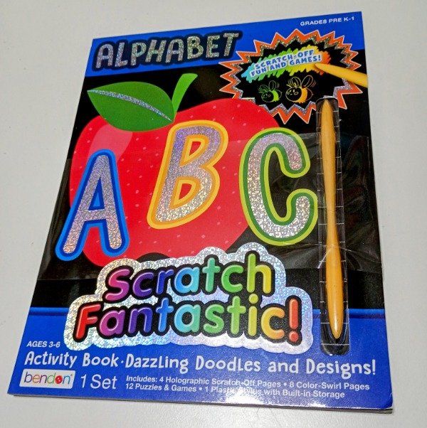 Producto - Libro de actividades con hojas para raspar. 12 hojas con actividades. ABC - 0