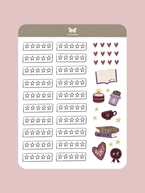 Producto - Plancha de Stickers Reading Journal
