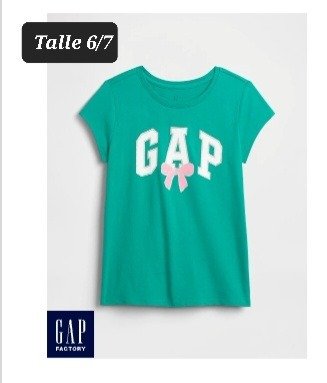 Producto - Remera manga corta gap talle 6/7 verde