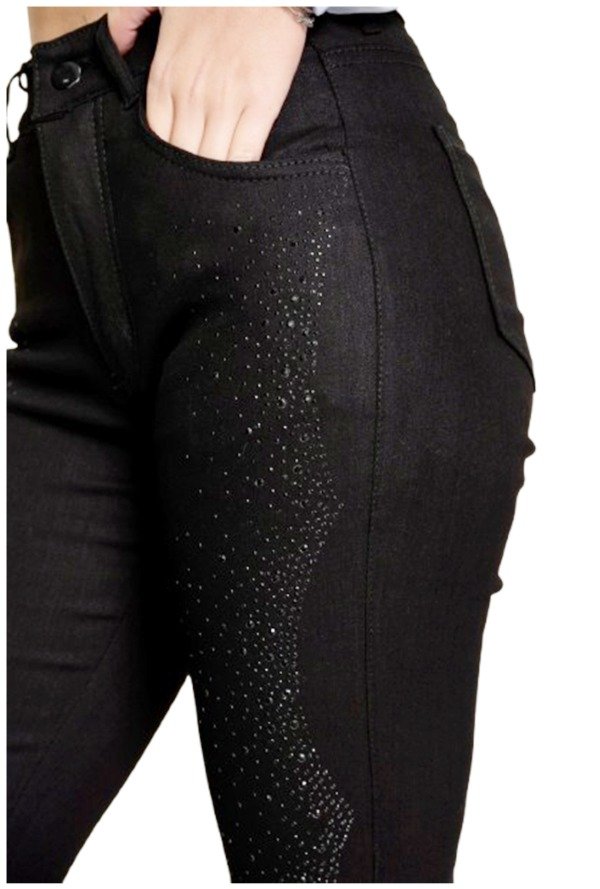 Producto - Jean Negro Brillos Super Elastizado - Chupin NUEVO 59.000 TRANSFER 46 al 50