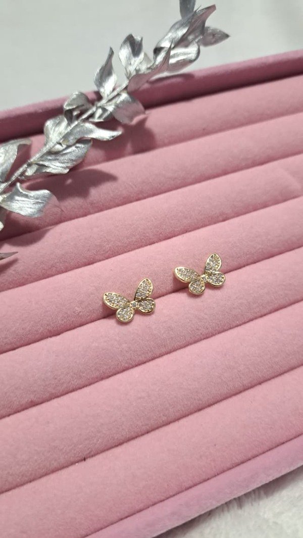 Producto - aros mariposa dorada