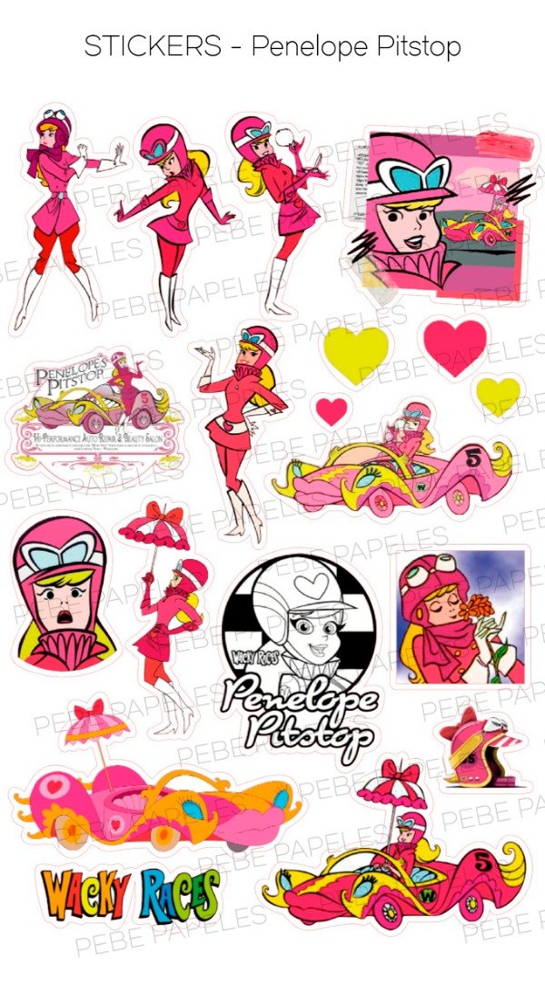 Producto - Stickers Penelope Pitstop